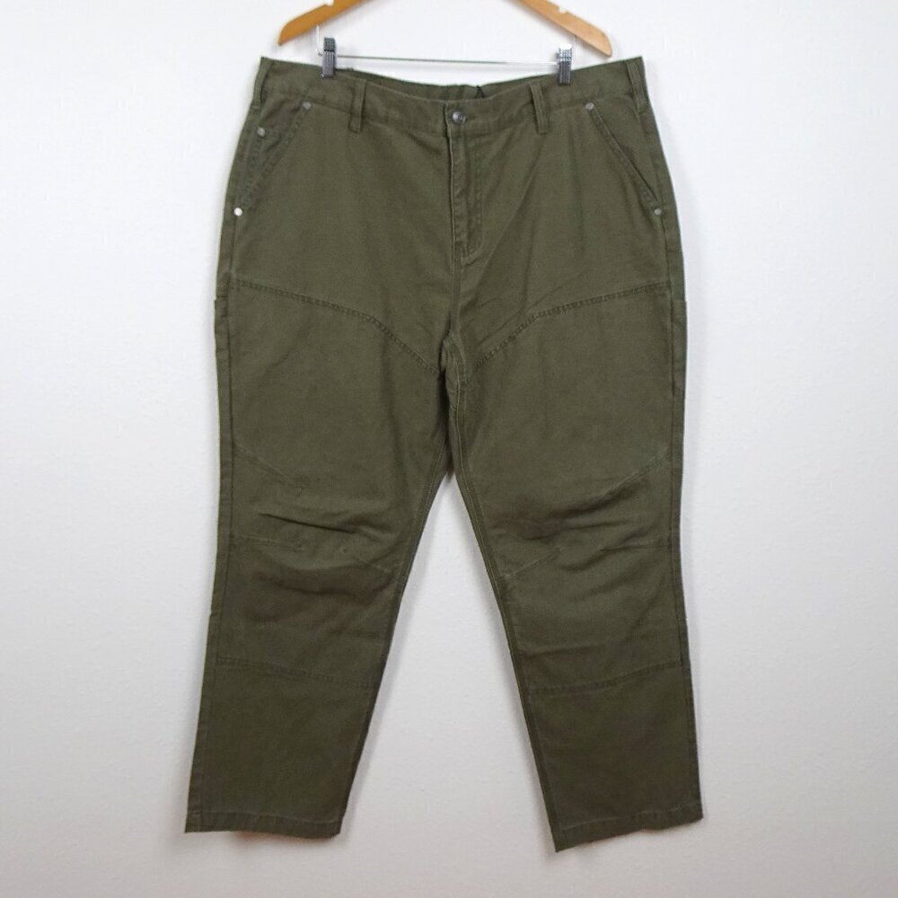 Harley Davidson Jeans Men's Size 42x32 Green Cotton Canvas